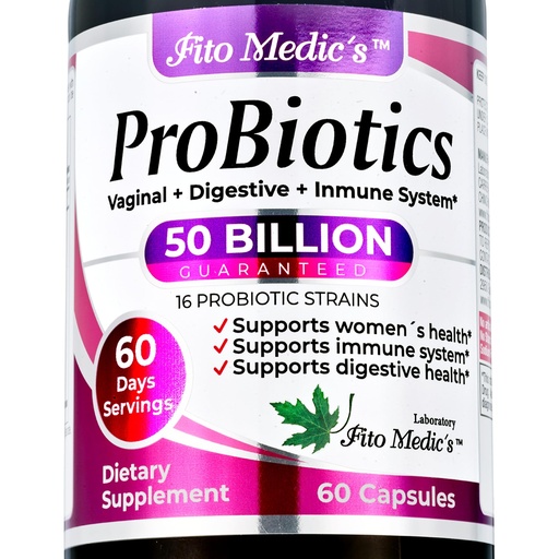 [BRSRMBQEDJ6AIALB] FITO MEDIC'S Lab Probiotic Supplement, 50 Billion CFU, 16 Strain Blend, 60 Day Supply