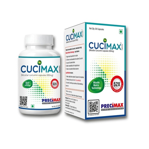 [BRSROHQRC4HBAE3J] Precimax Life Sciences Curcumin Capsules, Natural Curcumin Nano Supplement for Joint Health & Immunity; Potent Antioxidant and Anti-Inflammation 500mg