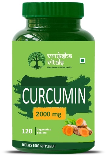 [BRSROBA2OV4GGGQZ] Vruksha Vitals Curcumin with Piperine > 95% Curcuminoids [LAB TESTED - COA ATTACHED] 2000 mg - 120 tablets/capsules supplement powder - Curcumin Extract supplements
