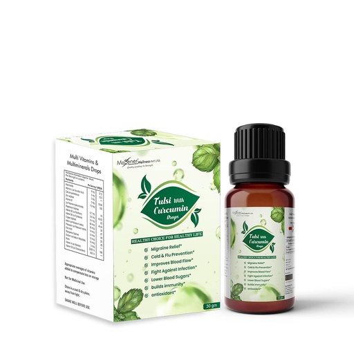 [BRSRMCAZCVYWOAL7] Maxener Wellness - Tulsi with Curcumin Drop - 30 Gm