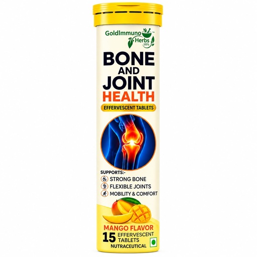 [BRSRYGD4OUPA4YD5] GoldImmuno Herbs Bone and Joint Health Effervescent Tablets, 15 Tabs