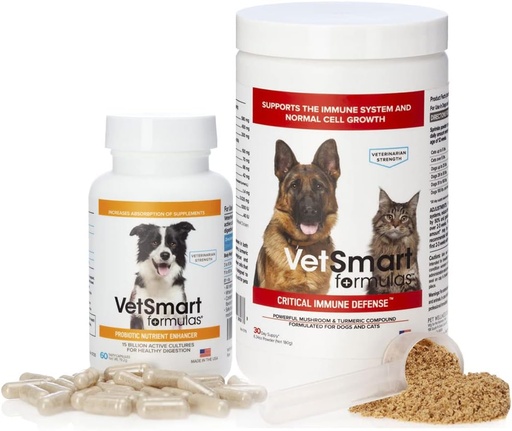 [BRSWYAQLAV5WMFLJ] Turkey Tail Mushroom for Dogs Immune Support Bundled with Probiotic Nutrient Enhancer