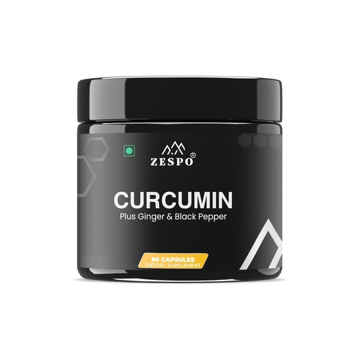[BRSRAADRDEPBACT7] Zespo Curcumin 1000mg Supplement with Ginger & Black Pepper, 90 Capsules