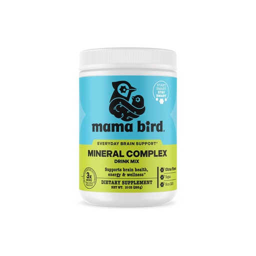 [BRSRMYIRCAHGOAYV] Mama Bird Mineral Complex - Brain Health Support Multivitamin - Aids Bone Development for Mother & Baby - Drink Supplement with Choline & Magnesium - Lemon-Lime, 285 g (30 Servings)