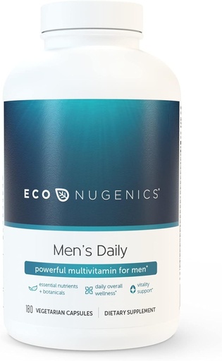 [BRSWIYQBPNYWOHQV] EcoNugenics Men’s Longevity Essentials Plus - Daily Multivitamin for Men - Vitamin Supplement with Minerals, Herbs and Antioxidants - Supports Overall Health, Vitality and Immunity (180 Capsules)