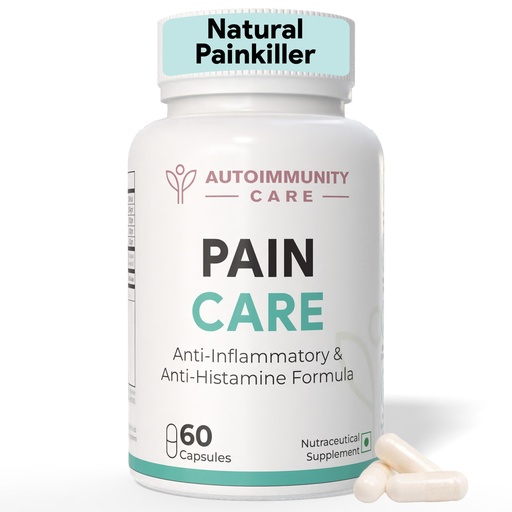 [BRSRAAIKAUIROEY3] Autoimmunity Care Pain Care | Advanced Joint Pain Relief & Inflammation Support Supplement | NanoCurcumin, Boswellia Serrata, Nattokinase & Herbal Extracts | Joint, Muscle, Knee & Migraine Support | 60 Caps (60 doses)