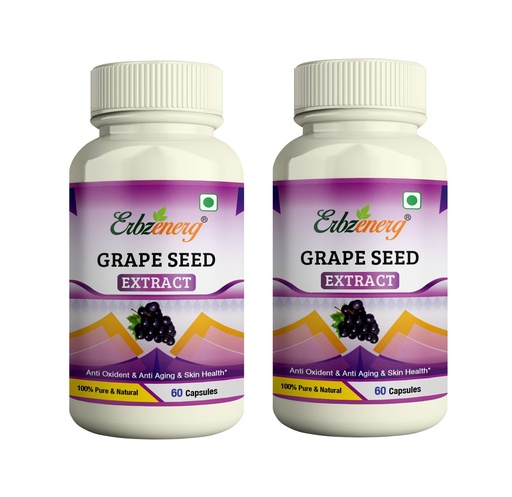 [BRSWYA36A4FG2FDJ] Grape seed Extract 60 Capsules- (Pack of 2)