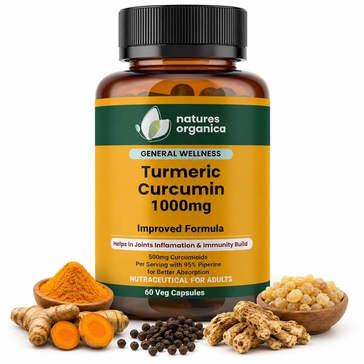 [BRSRYEI7OIIRQHTD] Turmeric Curcumin for Joint Support | 60 Capsules | Piperine & 95% Curcuminoids | Anti Inflammatory Supplement