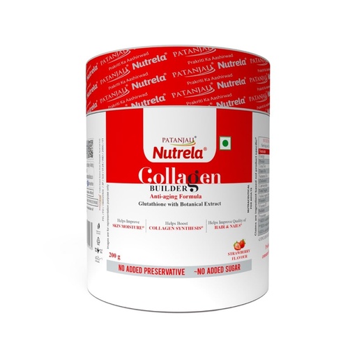 [BRSROZLRAABGCHT5] NUTRELA Collagen Builder For Men & Women|Patanjali Collagen Supplement Powder For Healthy Skin, Hair & Nails - 200gm
