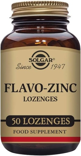 [BRSWIY33BABRAFIZ] Solgar Flavo-Zinc Lozenge, 50 Count - Great-Tasting Lemon Lime Flavor - Antioxidant, Immune System Health - Highly Absorbable, Dissolves Quickly - Vegan, Gluten Free, Dairy Free, Kosher - 50 Servings