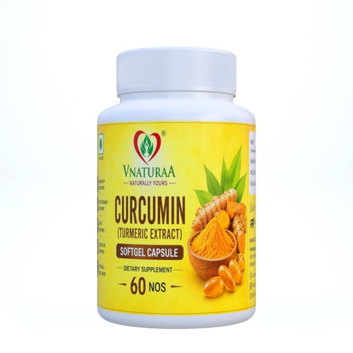 [BRSRYFACO4PQ43LV] Curcumin Extract Oil Soft Gel Capsules | Turmeric Curcumin Supplement | Easy-to-Swallow Softgels | 60 Capsules Pack of 1
