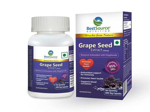 [BRSWIHIMC4FBCYIZ] BestSource Grape Seed Extract for Skin & Antioxidant Support,60 Veg Caps