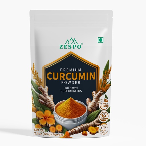 [BRSRA2Y3OAPBM3QY] Zespo Organic Turmeric Curcumin Powder 60g, Haldi Herbal Supplement