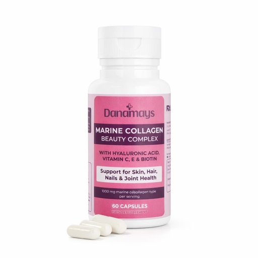 [BRSREGIQOYMAIGQV] Marine Collagen Supplement, 1000mg, 60 Capsules