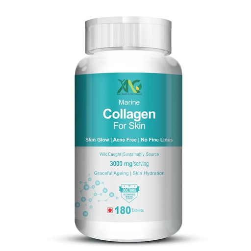 [BRSRMCQKC4ORMC34] ANC Marine Collagen 3000Mg With Biotin & Vitamin C For Skin, Healthy Hair, Nails & Joints 180 Tablets (Pack of 1)