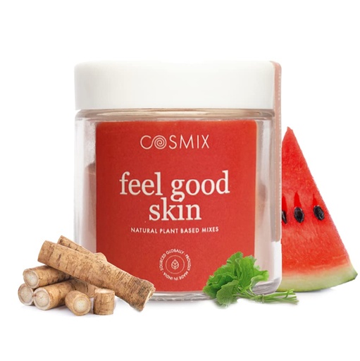 [BRSW2A33DF7QOFDU] Cosmix Feel Good Skin For Nourished And Healthy Skin Supports Collagen Powder Production Superfood Blend With Bamboo Shoot & Centella 60 grams 40 Servings & 40 days Pack