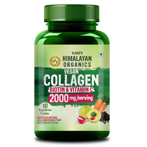 [BRSRGGQHDMGRSDYV] Vlado's Himalayan Organics Vegan Collagen 2000Mg | Good For Glowing Skin - Small Pack