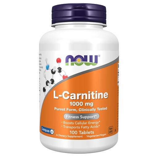 [BRSWIZDQPJ4RGHI7] NOW Foods: L-Carnitine Fitness Support 1000mg, 100 tabs
