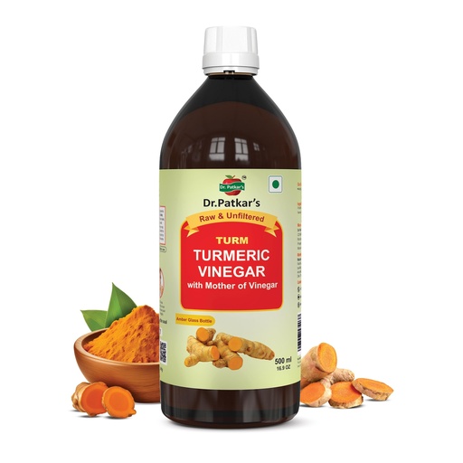 [BRSWKZIACIIBAGQZ] Dr. Patkar's Apple Cider Vinegar with Turmeric Vinegar & Black Pepper Extract |Weight Management, Boost Immunity & Detox, Skin Health |500ml