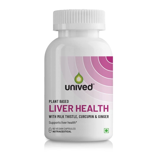 [BRSWG2QBAEBQOFLX] Unived Liver Health with Milk Thistle, Curcumin, & Ginger, Supports Liver Health & Detoxification, 60 Servings, 60 Vegan Capsules