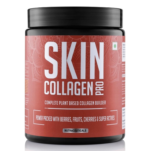 [BRSRAZT6CIFW2GQ3] Skin Collagen Pro | 21 Berries, Fruits & Herbs | Vegan Skin Collagen Booster for Hydration & Glowing Skin | 240g | Mixed Berry Flavour