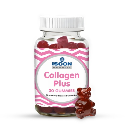 [BRSRACQCAV5QIFY6] ISCON LIFE SCIENCES Collagen Supplements for Skin Supports Radiant, Youthful Skin, and Promotes Firmness & Elasticity 30 Delicious Strawberry-Flavored Gummies