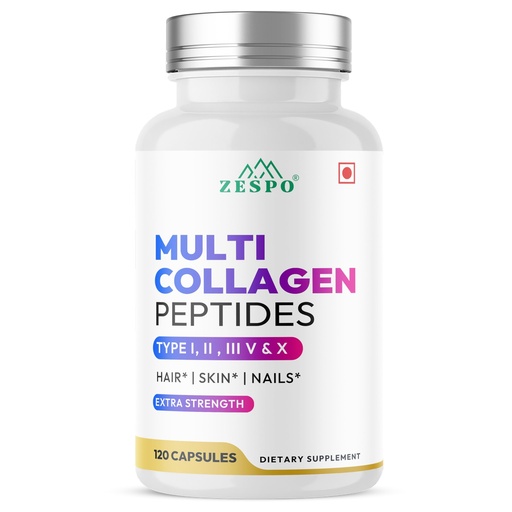 [BRSREYIDB4BWYF3D] Zespo Collagen Peptides 1200mg Multi Collagen Supplement, 120 Capsules