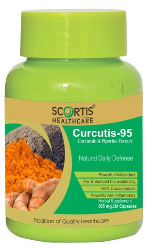 [BRSWIHABCMEBMG3E] Scortis Healthcare Curcutis-95 Curcumin & Piperine