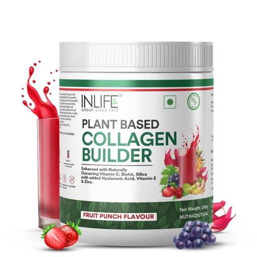 [BRSROYIRAR6Q2F3B] INLIFE Plant Based Collagen Builder Powder Supplement, Fruit Punch 200g