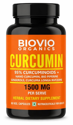 [BRSREZAEAQMGM3L3] Biovio Curcumin Capsules with BioPiPerine & Gingerols, 60 Capsules