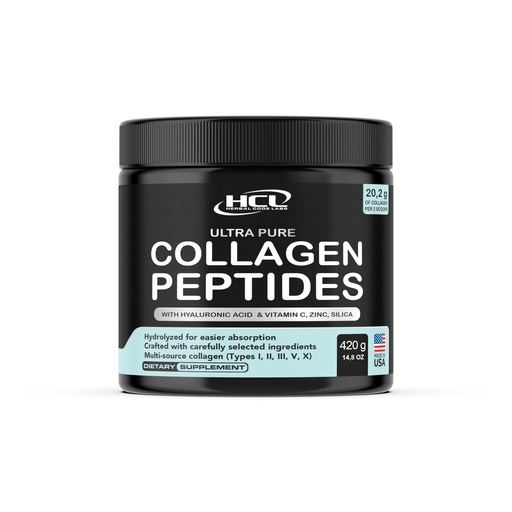[BRSROFAKC4HBOHIV] Collagen Peptides Powder with Vitamin C & Hyaluronic Acid - from Organic Cleanest Sources & Super High Absorption - Hydrolyzed Multi Type I, II, III, V, X - Skin Hair Supplement Made in USA
