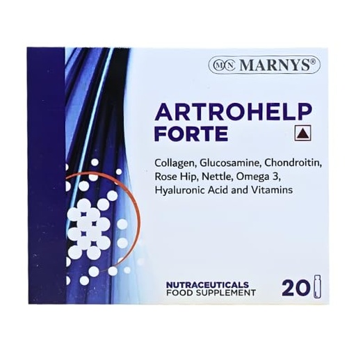 [BRSRAZL7BAMQMCQ3] Marnys Artrohelp Forte | 7-in-1 Joint Support & Mobility Formula | Collagen, Glucosamine, Chondroitin, Hyaluronic Acid, Omega-3, Rosehip & Nettle | Supports Cartilage, bone & Flexibility | 20 Ready-to-Drink Vials