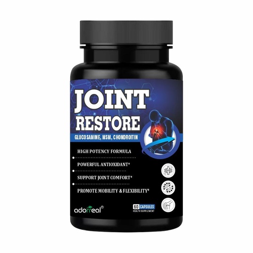 [BRSRGGI6OUFBOYI3] Joint Restore | Glucosamine, Chondroitin & MSM Capsules | Extra Strength Joint, Cartilage & Bone Support | Supports Mobility & Flexibility | 60 Capsules