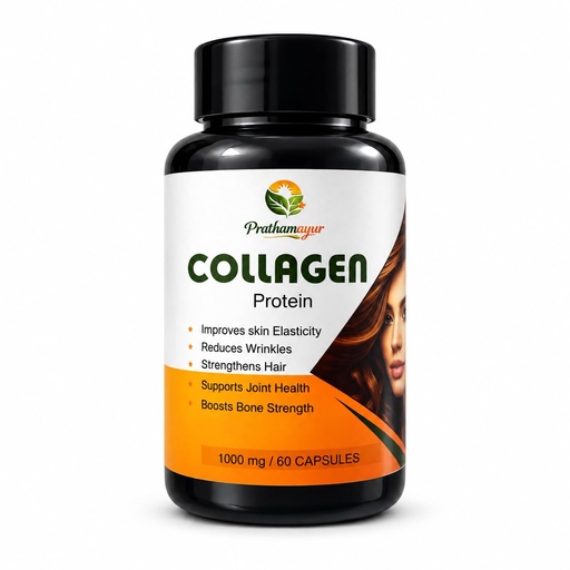 [BRSRYYA3OEPQ2HY7] Collagen Protein Capsules 1000 mg for Men & Women | Amino Acid Blend with Glycine, Proline, Hydroxyproline & Vitamin C | Skin, Hair, Joint & Bone Nutrition | 60 Capsules