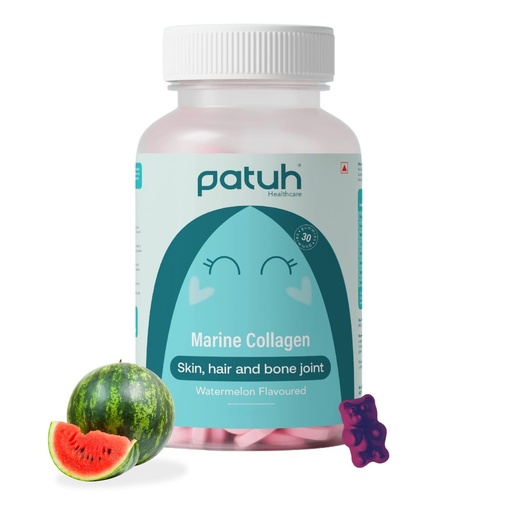 [BRSRACYNBEDR4HT5] Marine Collagen Gummies for Skin, Hair & Bone Joint | Marine Collagen Supplements Women & Men | Reduces Signs of Aging (Pack of 1, Standard)
