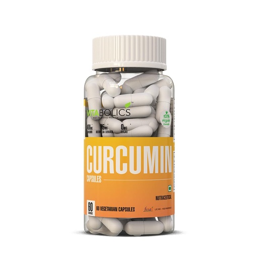 [BRSRAAATCRYBE33Z] VitaBolics Curcumin Capsules – 500mg Turmeric Extract with Piperine | Natural Anti-Inflammatory, Joint & Immunity Support | Herbal Antioxidant Supplement | 60 Vegetarian Capsules