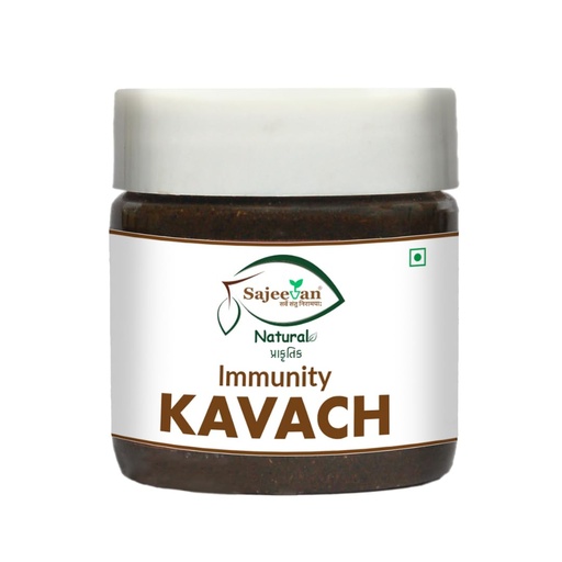 [BRSRACT3A4CREHLP] Immunity Kavach, Ayurvedic Supplement with Curcumin, Black Pepper, Ginger, Honey, Natural Immunity Booster for Respiratory Health, 125gm.