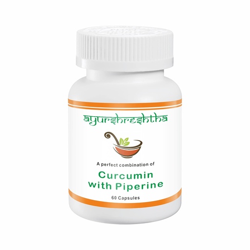 [BRSW2GQ5DMORYEQU] Curcumin (95%) Extract with Piperine(5%) Organic Turmeric Veg Capsules 60 Non-GMO & Gluten Free (Pack of 1)