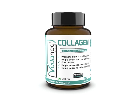 [BRSRMBAKOIPBEG3X] Plant-Based Collagen Builder Capsules With Vitamin C & Biotin | 30 Veg Capsules For Men & Women | For Healthy Skin, Hair, Nails, Bones & Joints