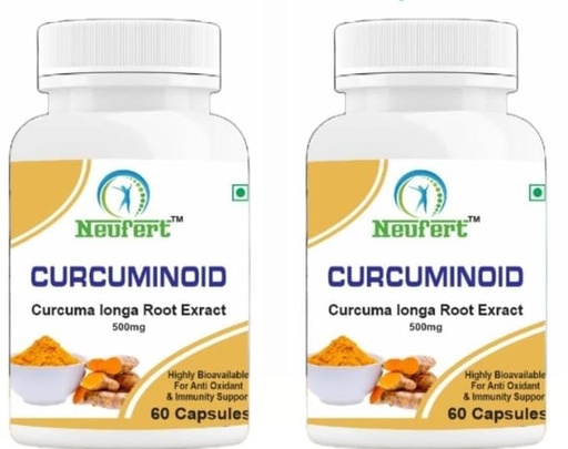 [BRSROBINDMFRU3T3] CURCUMINOID (Purified Turmeric Root Extract 500mg) curcumin Capsules (pack of 2)