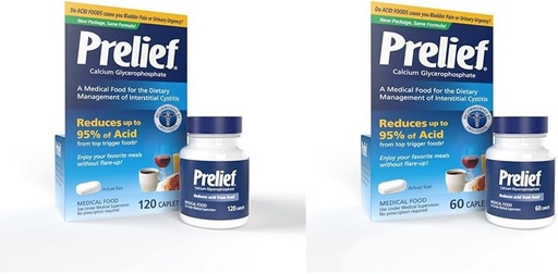 [BRSRAYYYOUGRUAI7] PRELIEF Acid Reducer Caplets Dietary Supplement, 120 and 60 Count