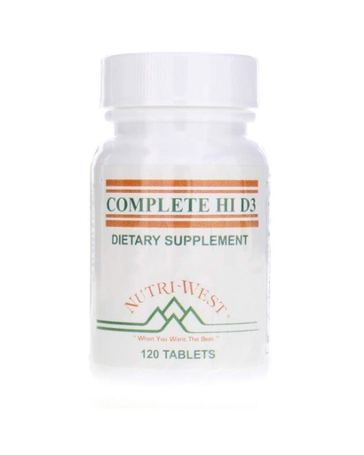 [BRSWYGQEPJYRGCD4] Nutri-West - Hi D3 120 Tablets