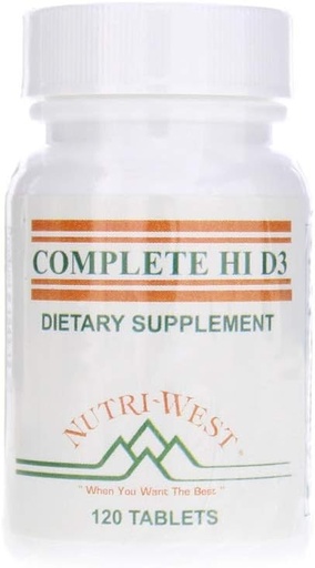 [BRSWYGQEPJYRGCD4] Nutri-West - Hola D3 120 Tablets