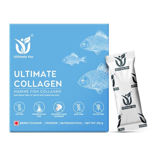 [BRSRAZ35BMBB4ALH] Ultimate Marine Fish Collagen | Berry Flavour |Strengthens Hair,Skin,Nails, Joints,Bone Health,Minimise Wrinkles&Pigmentation|Vitamin C,Zinc,Biotin|Youthful Radiant Skin for Men & Women|210 Grams