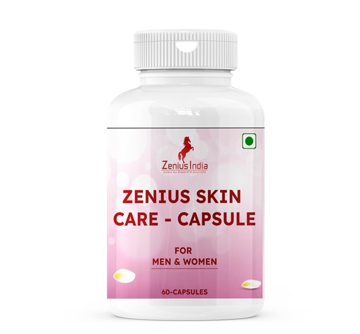 [BRSRGY33AEJQK334] Zenius Skin Care Capsule | Ayurvedic Glow Supplement with Amla, Neem, Giloy & Manjeeth | Daily Skin Nourishment & Skin Radiance for Men & Women |60 Capsules