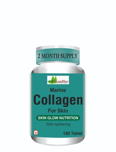 [BRSRYGD5DMIAIET4] Sambhav Marine Collagen for Skin Glow | 3000mg per Serving | 180 Tablets | Collagen Supplement for Healthy & Radiant Skin