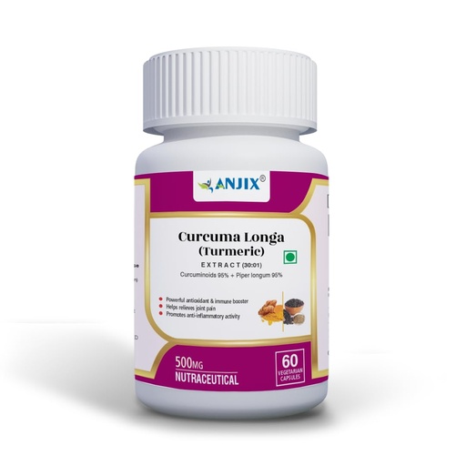 [BRSROFLQAF7BGC3Z] Curcumin Capsules with Piperine 500mg | 95% Curcumin Turmeric Extract | Supports Immune Health, Joint Comfort & Overall Wellness | 60 Vegetarian Capsules