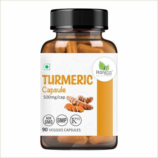 [BRSRGZA2AFYQKHTU] Turmeric Capsule (90 Capsules) Known as Curcuma longa, Natural and vegan-friendly