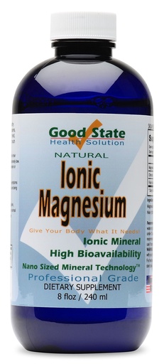 [BRSWIZYZAUBGOAD6] Good State Ionic Magnesium 8 oz - Natural - Nano Sized Mineral Technology - Professional Grade - Supports Healthy Chemical & Enzymes Reactions - 96 Servings (8.1 fl oz)