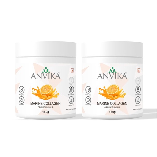 [BRSRAFL3DN5AYAD3] Marine Collagen Hydrolyzed Japanese Peptides, Anti-Aging Formula, Orange Flavor, No Fishy Aftertaste, 4.25g Collagen Per Scoop, Sugar-Free, Supports Radiant Skin and Nail Strength (Pack Of 2)